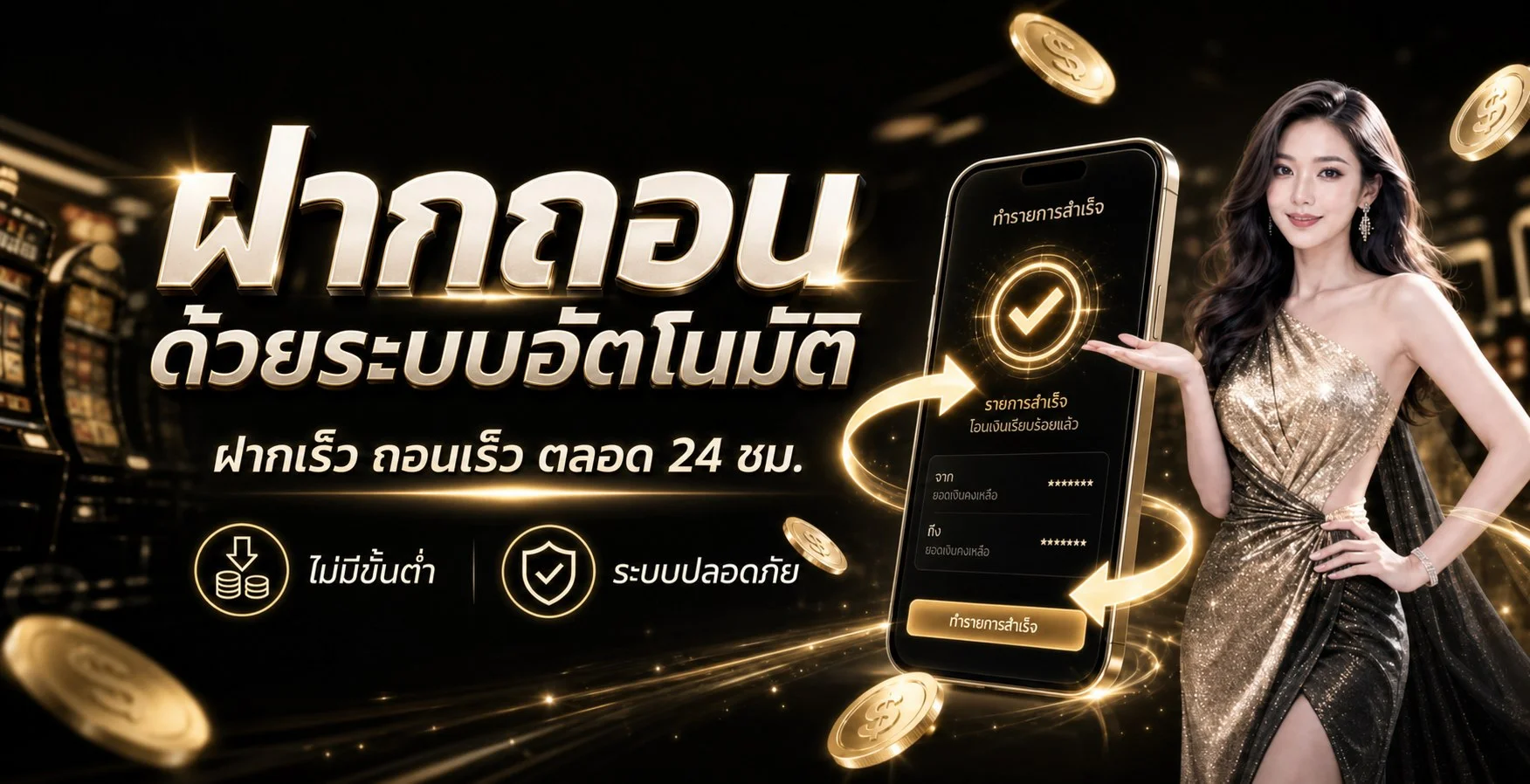 ระบบฝากถอนออโต้ KINGCLASS789 รองรับธนาคารและ TrueMoney Wallet